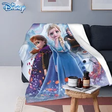 Couverture Disney la reine des neiges pour enfants, couvre lit d'hiver en peluche, motif dessin animé, couvre lit sur le lit, cadeau pour filles 