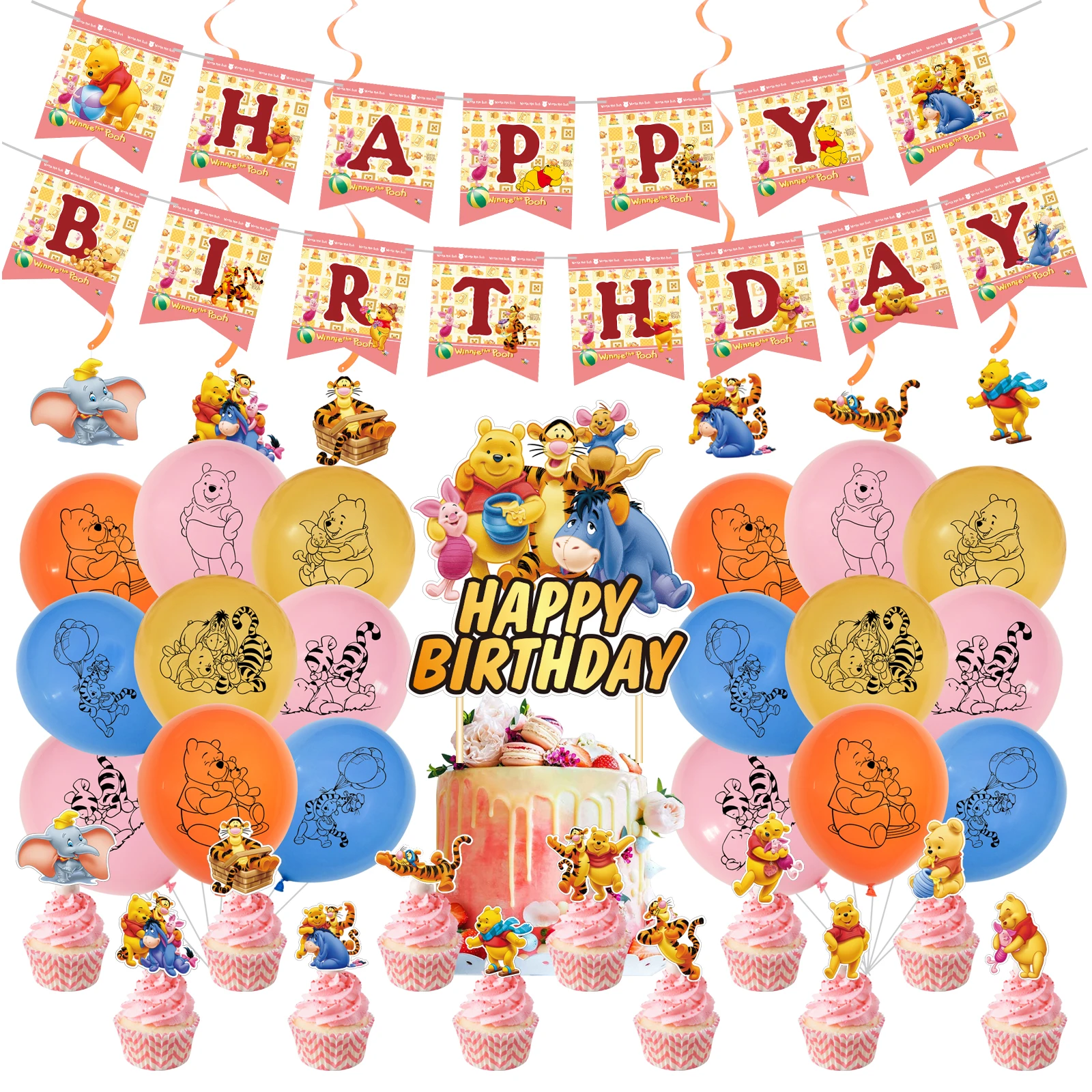 Winnie The Pooh Birthday Party Clipart