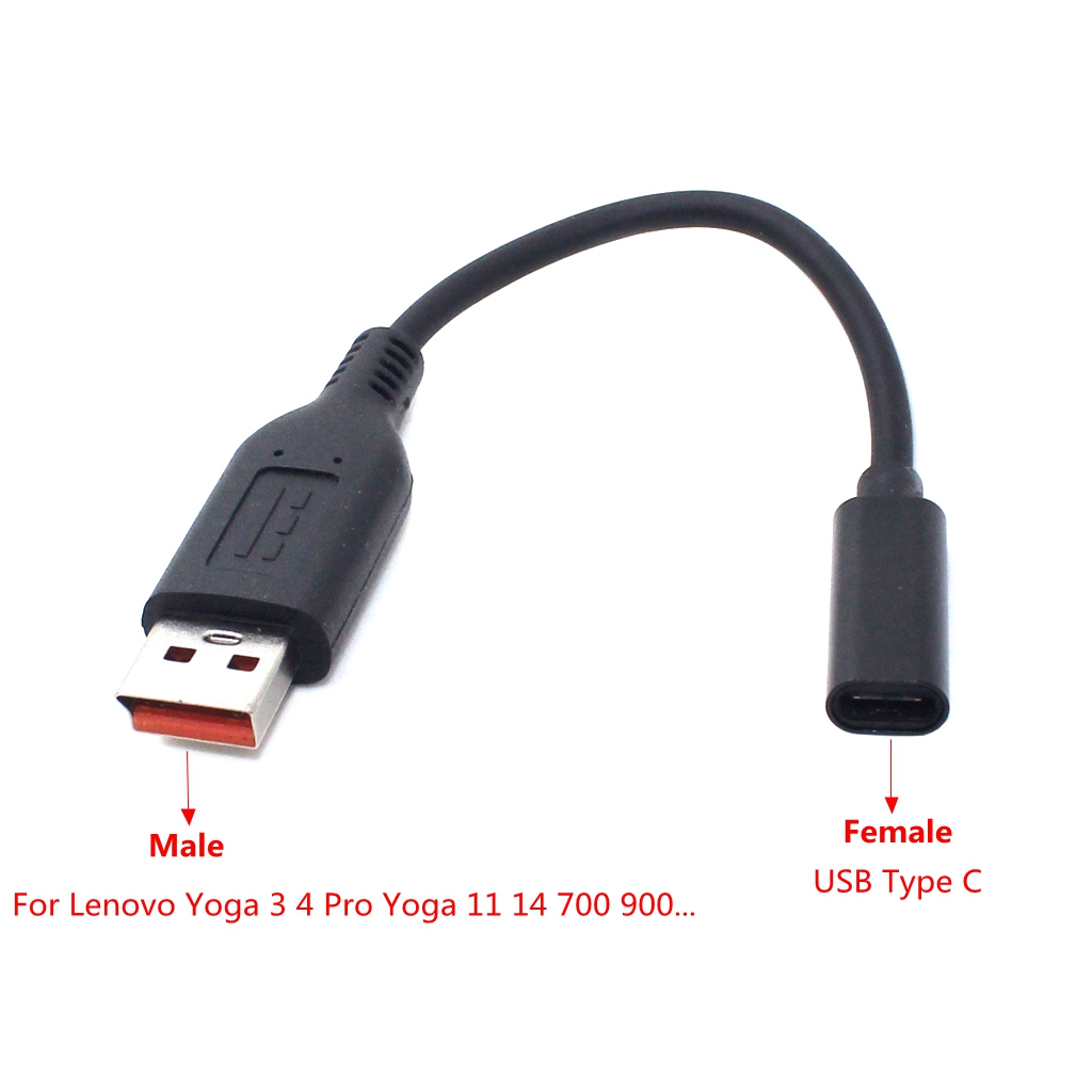 USB Type C PD Charging Cable Dc Power Adapter Plug Converter for Lenovo Yoga 3 4 Pro Yoga 700S 900S Miix 700 710 Miix2-11 Laptop