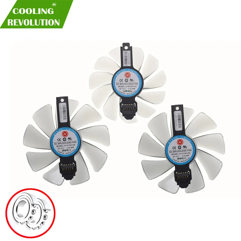 Argb Placa Gráfica fã para Safira rx 5700 xt 8gb Nitro Mais Edição Especial Placa de Vídeo Ventilador de Refrigeração Cf1015h12d Cf9010h12d Rx5700 - Imagem 2