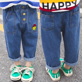 

Girls' jeans for middle and small children autumn 2020 Korean baggy pants high quality cute designer 1-79 promotion sale