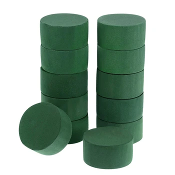 

12Pcs/Set DIY Flower Arrangement Kit Green Round Wet Floral Foam Wedding Aisle Flowers Party Decoration