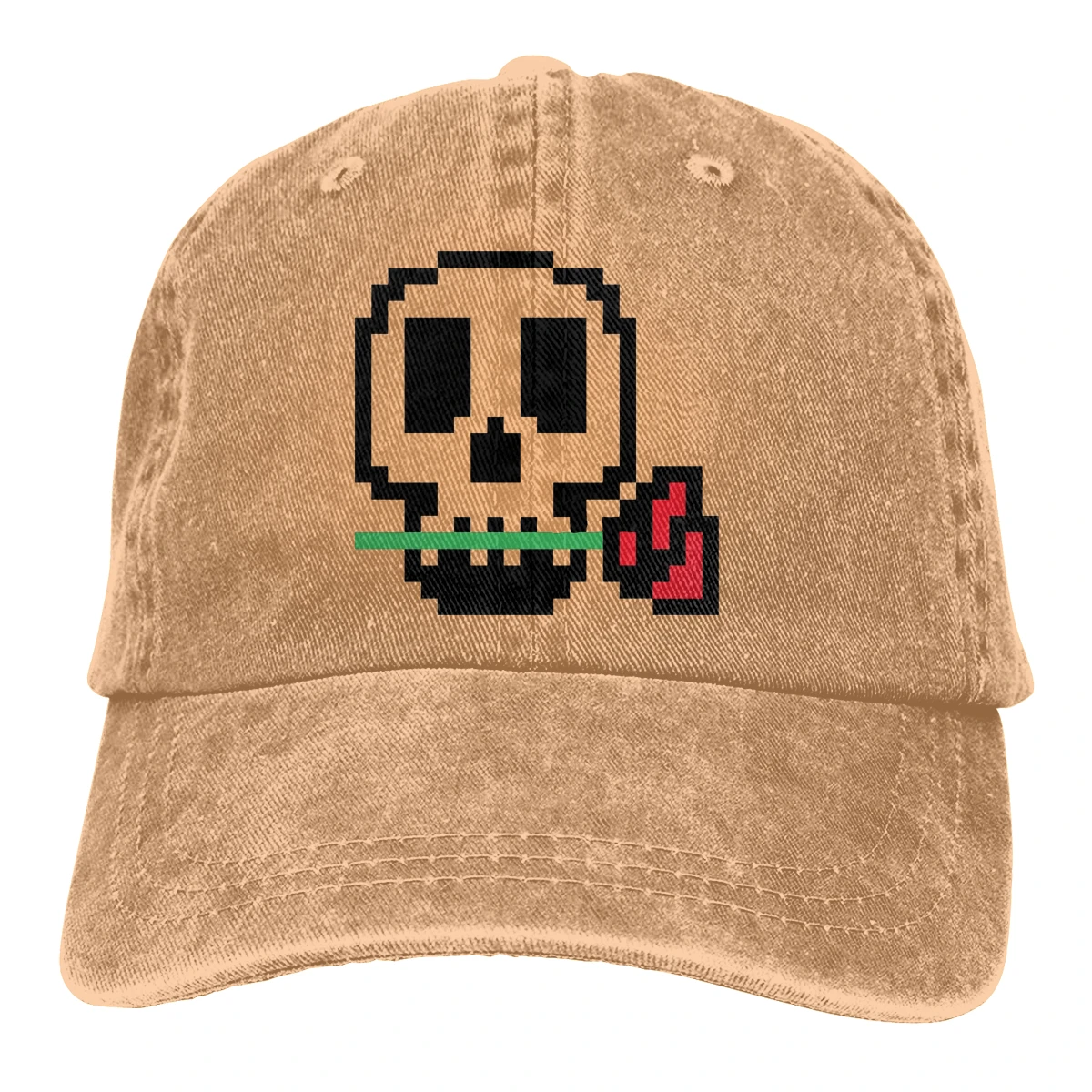 

Pixel Art The Baseball Cap Peaked capt Sport Unisex Outdoor Custom NFT CryptoPunk YABC Hats