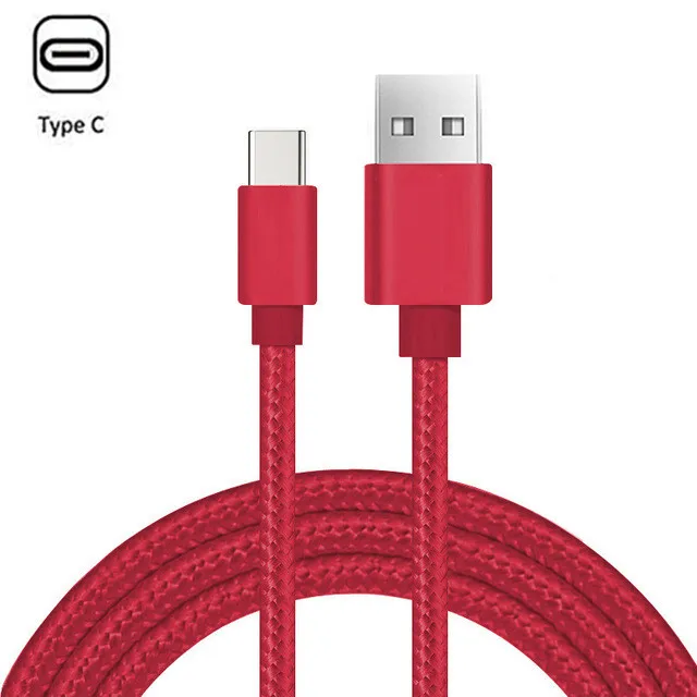 1 м 2 м кабель usb type C 3,1 зарядный кабель для Xiao mi Red mi Note 8 7 Pro mi 9 9t Pro Oneplus 7t 7 Pro USB-C Tipo-c Cabel - Цвет: red