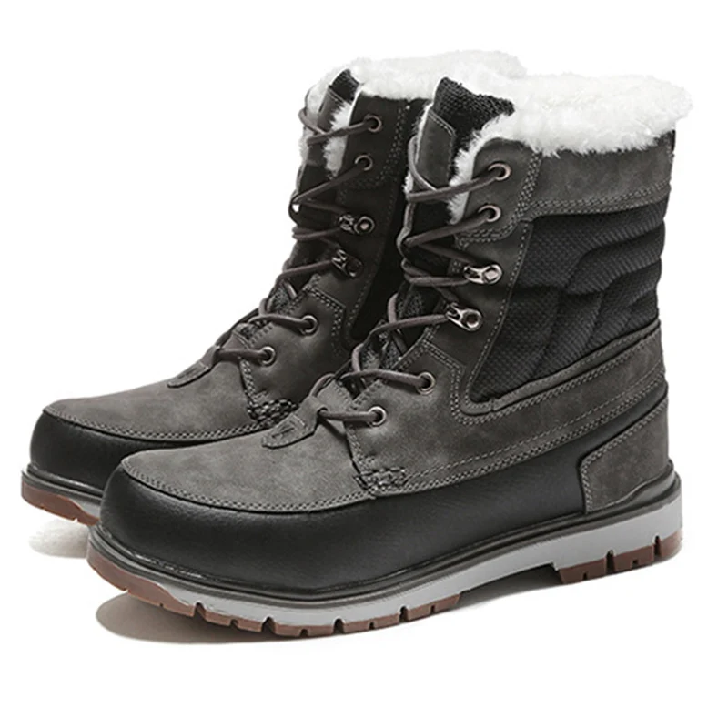 Winter Snow Boots for Men Waterproof Leather Boots Shoes Lace-up Wear-resistant Snow Shoes MUG88 Winter Snow Boots for Men Waterproof Leather Boots Shoes Lace-up Wear-resistant Snow Shoes MUG88