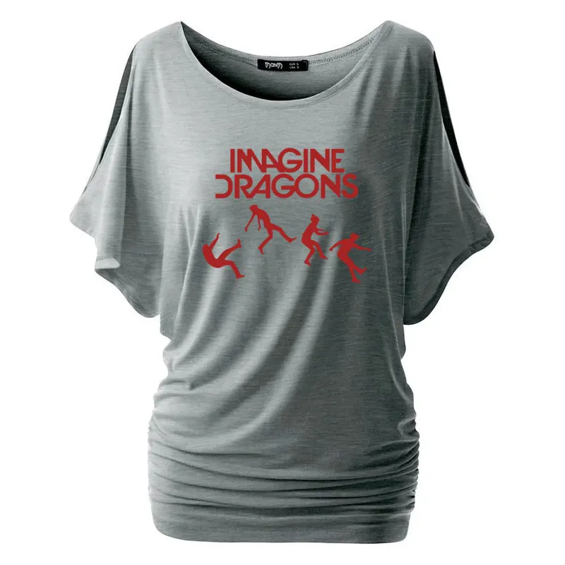 Women's IMAGINE DRAGONS T-Shirt – Cotton Casual Funny Shirt for Ladies | Short Sleeve Woman Tops Tee | Hipster T-Shirts image 6