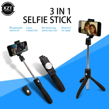 

3 in 1 Wireless bluetooth Selfie Stick Tripod Mini Extendable Monopod Universal For iPhone For Samsung Stable