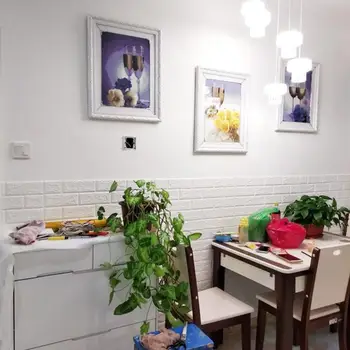 

3D Brick Wall Stickers DIY Self Adhensive Waterproof For Living Room Decor 3D Brick Wallpaper Self Adhesive Wallpaper