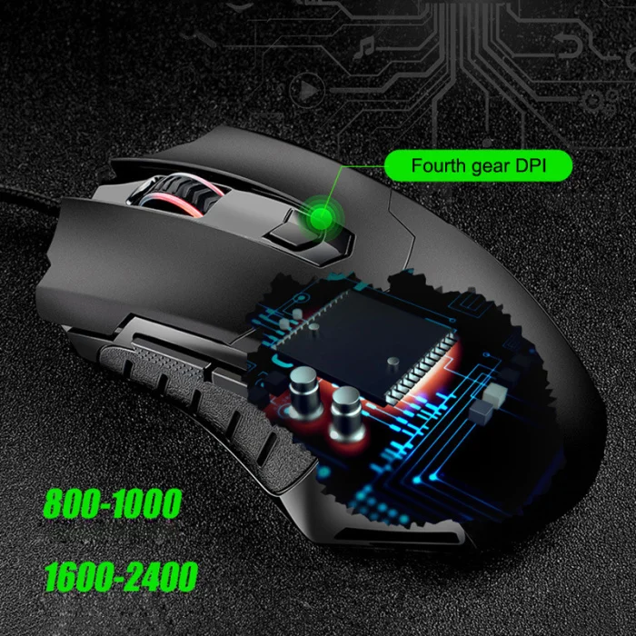 Игровая мышь с подсветкой 2400 точек/дюйм 5,8 ГГц проводная USB мышь для настольного компьютера NC99