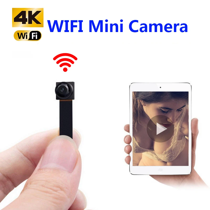 1080P DIY портативная WiFi IP мини камера P2PWireless HD микро веб-камера видеокамера видеомагнитофон Поддержка удаленного просмотра TF карта - Цвет: Черный