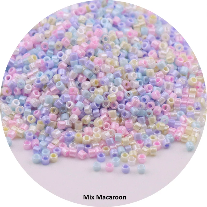 Japanese 2mm Uniform Glaze Plating Opaque Delica Beads Oling Solid Glass Seedbeads For DIY Jewelry Bracelet Making Charm Bead