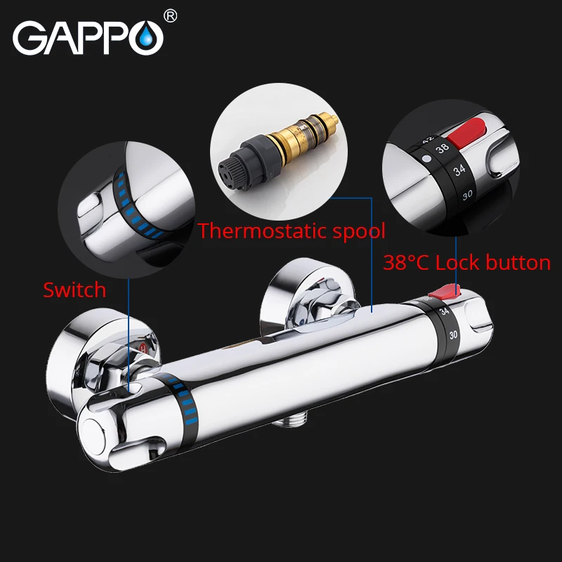 GAPPO смесители для душа Термостатический смеситель для ванны с термостатом смеситель смесители Настенный Водопад кран для ванны