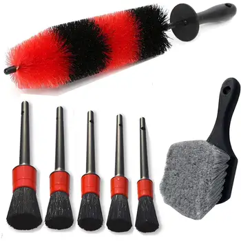 

HiMISS 7pcs Wheel Tire Brush Car Detailing Kit Soft Wheel Brushcar Wash Kit