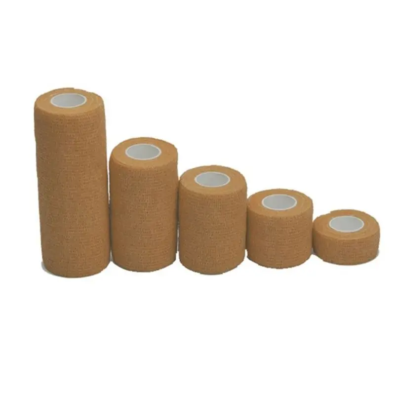 

5Roll/Set Solid Color Self-Adhesive Bandage Non-Woven Elastic Tape