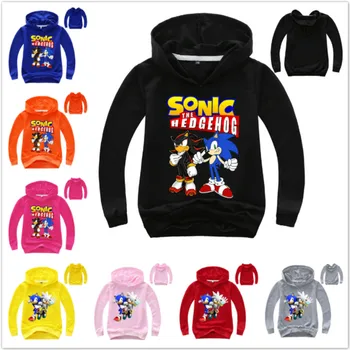 

Mario Sonic The Supersonic Kid Sweatshirt For Boy Girl Autumn Spring Teenage Hoodies Long Sleeve T Shirt Kid Pullover Sportswear