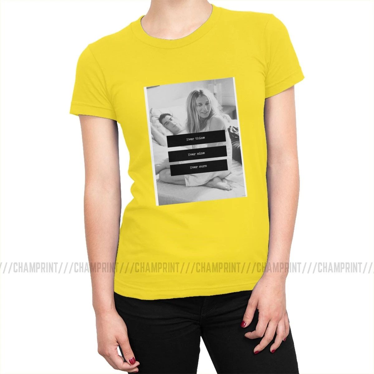 Женская футболка "секс и город", Футболка Harajuku, хлопковая футболка с коротким рукавом, топы с круглым вырезом, винтажная Женская одежда, большой размер - Цвет: Цвет: желтый
