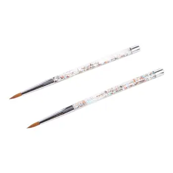 

2PCS Glitter Paint Brushes Manicure Painting Pens Carved Brushes