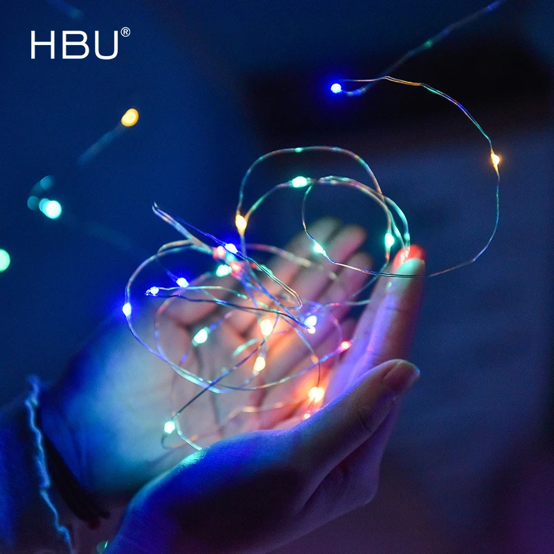 

LED Waterproof Light String Battery Type Creative Decoration Lights Holiday Fairy Lights 5M 3M 2M 1M Christmas Copper Wire Light