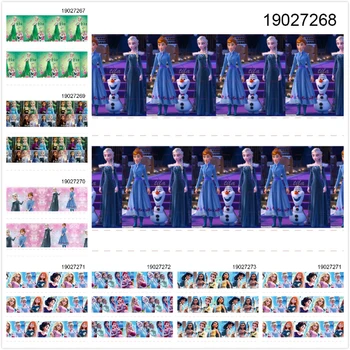

Winsome 50 Yards Cartoon Colorful Printed Cute Ice Princess16mm-75mm Grosgrain ,FOE Ribbon