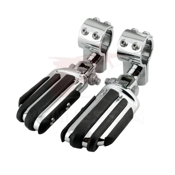

Universal 25mm 32mm 1" 1.25" Double Rubber Motorcycle Highway Crash Bar Clamp Footpeg Footrest Engine Guard Foot Peg For Harley