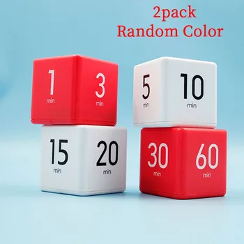 

2 Pcs Timer Square Timer Stylish Mini Timer,for Yoga Siesta Kitchen Timer