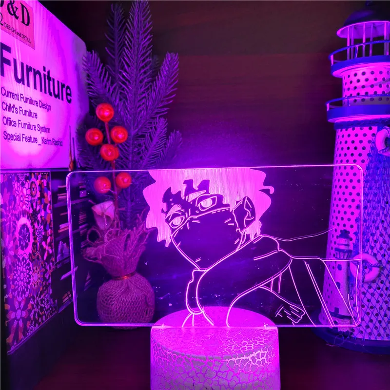 

Haikyuu Kiyoomi Sakusa 3D Illusion Led Night Light Lamp Anime Lamp RGB Color Changing Home Decor Lampara Table Lamp Manga Gift