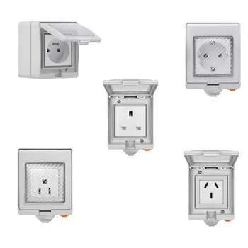 

SONOFF S55 WIFI Smart Waterproof Socket Wireless APP Control Home Socket EU France Standard AC100-240V