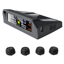 

Car TPMS Solar Power TPMS Car Tire Pressure Alarm Monitor Auto Security System Tyre Pressure Temperature Warning Intelligent On