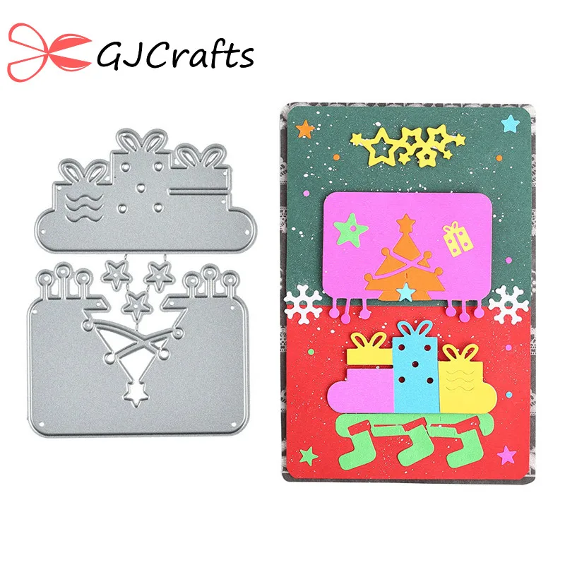 

GJCrafts Christmas Tree Gift Metal Cutting Dies DIY Etched Dies Craft Paper Card Making Scrapbooking Embossing New 2019