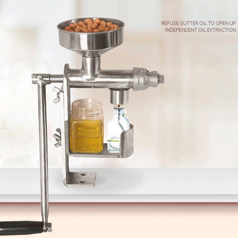Stainless Steel Oil Press Machine Manual Oil Press Machine Peanut Oil Olive Oil Nut Seed Oil Press 3