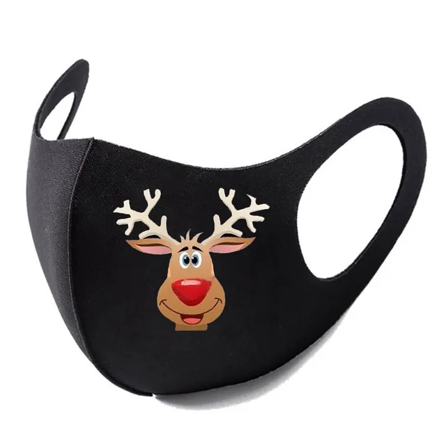 Christmas Prints Mask Adult Reusable Colorful Fabric Face Xmas Print Unisex Neutral Washable Masks Earloop Bandage Masques H