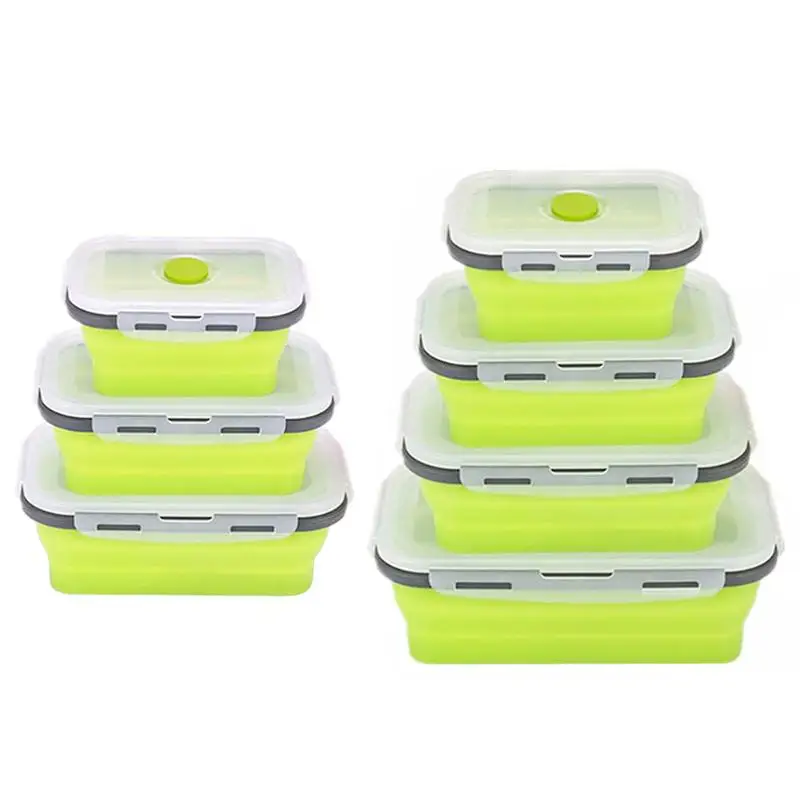 

Lunch Box Keep Warm Durable Food Tableware Container for Household School Office Folding Rectangle Durable Supplies