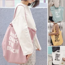 Женские холщовые сумки, супер большая вместительность, сумки через плечо для школьниц, портативные сумки для покупок, эко летняя сумка, тоут