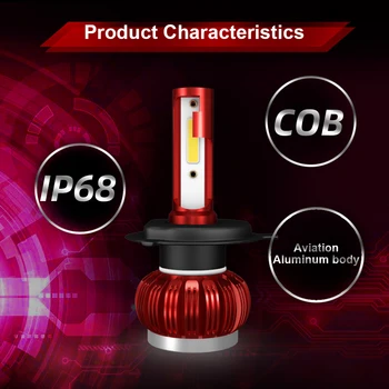 

H7 Led Canbus Headlight Diode Lamp For Auto Running Lights 9005 9006 LED Bulbs Fog Light 3800LM HB4 H8 H9 Hb3 LED Light Car Bulb
