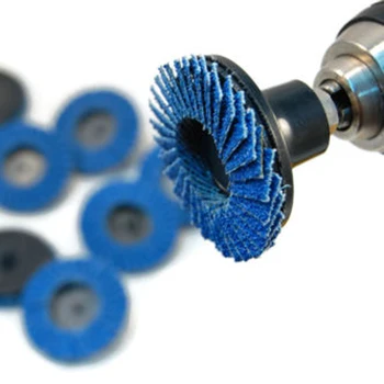 

10pcs Polishing Sanding Wheels Type R Blue Flap 40 Grit Disc Flap Sanding Wheel