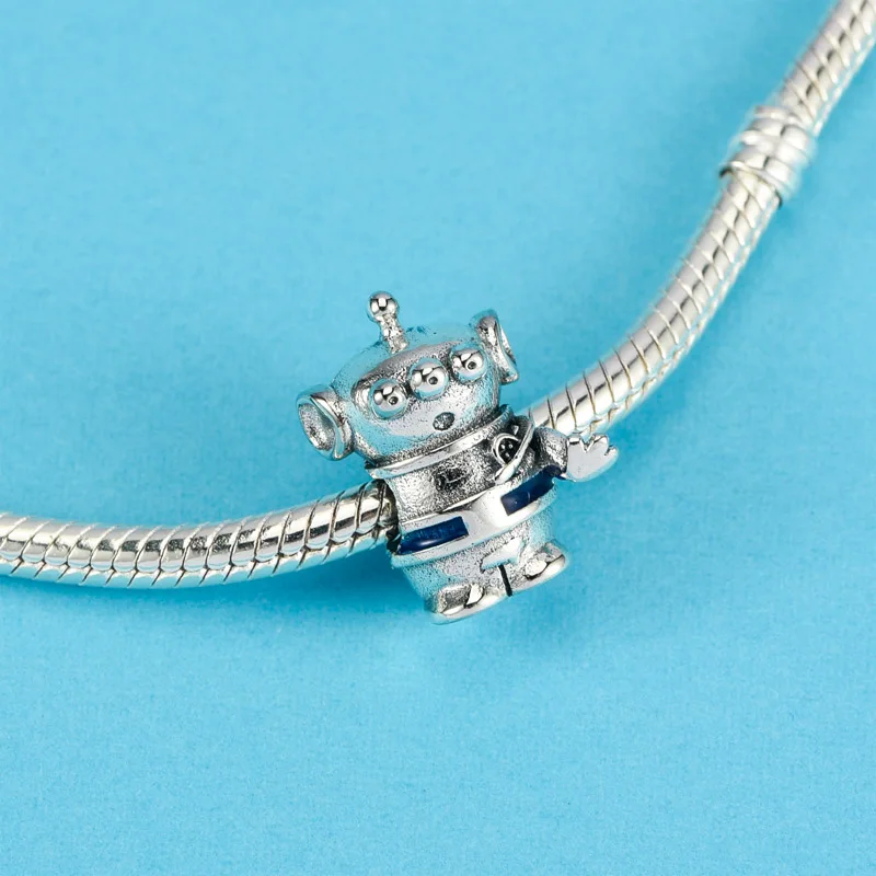 

New style S925 Sterling Silver PIXAR TOY STORY ALIEN CHARM beads Fit Original Pandora Bracelet Necklace For Women DIY Jewelry