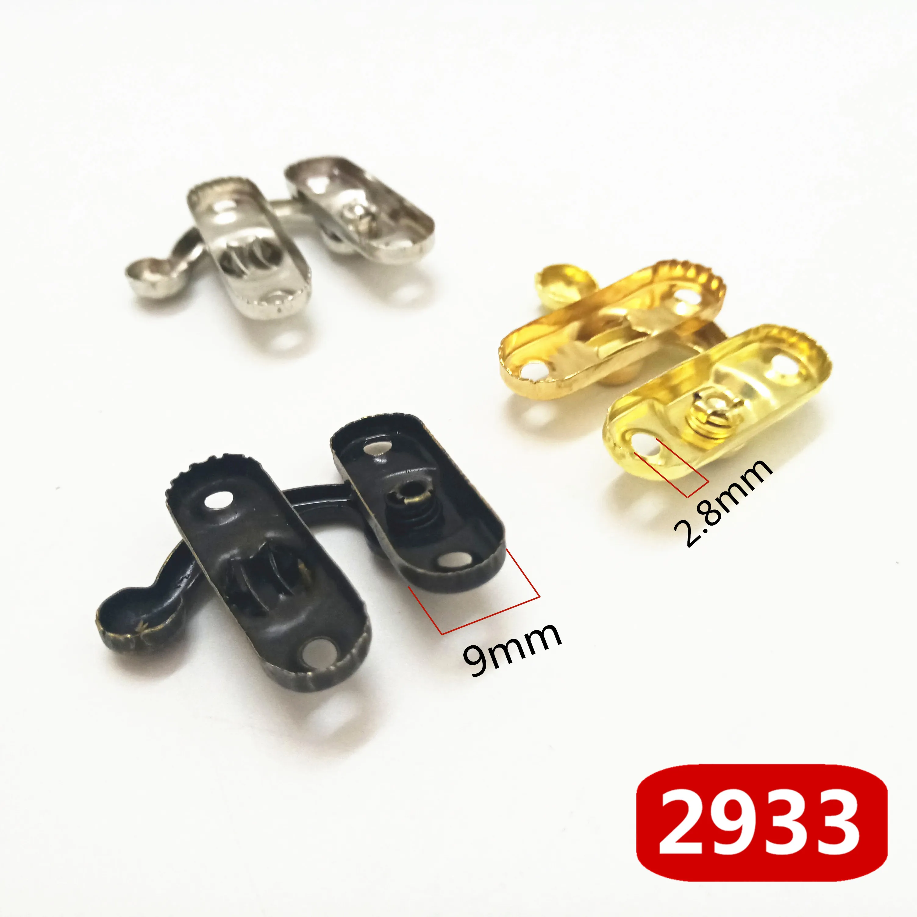 14/24pcs/Lot Vintage Box Hasps Metal Hardware Furniture Wooden Box Bag Decorative Latch Clasps Lock Padlock Hasp With Screws