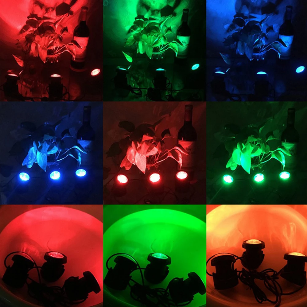 Description Picture 5 of itemIP68 solar RGB LED underwater lamp can be replaced spotlight swimming pool fountain pond aquarium lamp courtyard spotlights