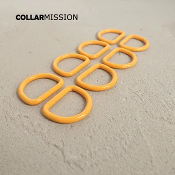 

50pcs/lot Metal orange D ring DIY for dog collar 25mm connection metal buckle DIY half ring belt buckle CDK25O