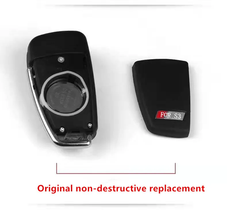 Carcasa de llave para AUDI A3 A4 A5 A6 A8 con espadín plegable y 2