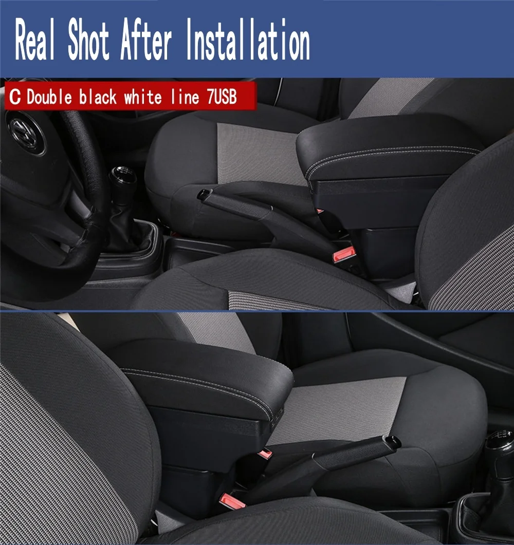 para kia picanto caixa de apoio braço universal carro console central modificação acessórios dupla levantada com usb