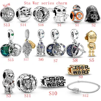 Abalorios de Plata Esterlina 925 para Pulsera Pandora Original, Adornos de la Serie de Robots Star para la fabricación de Brazaletes, Regalo de Joyería a la Moda, Gran Oferta