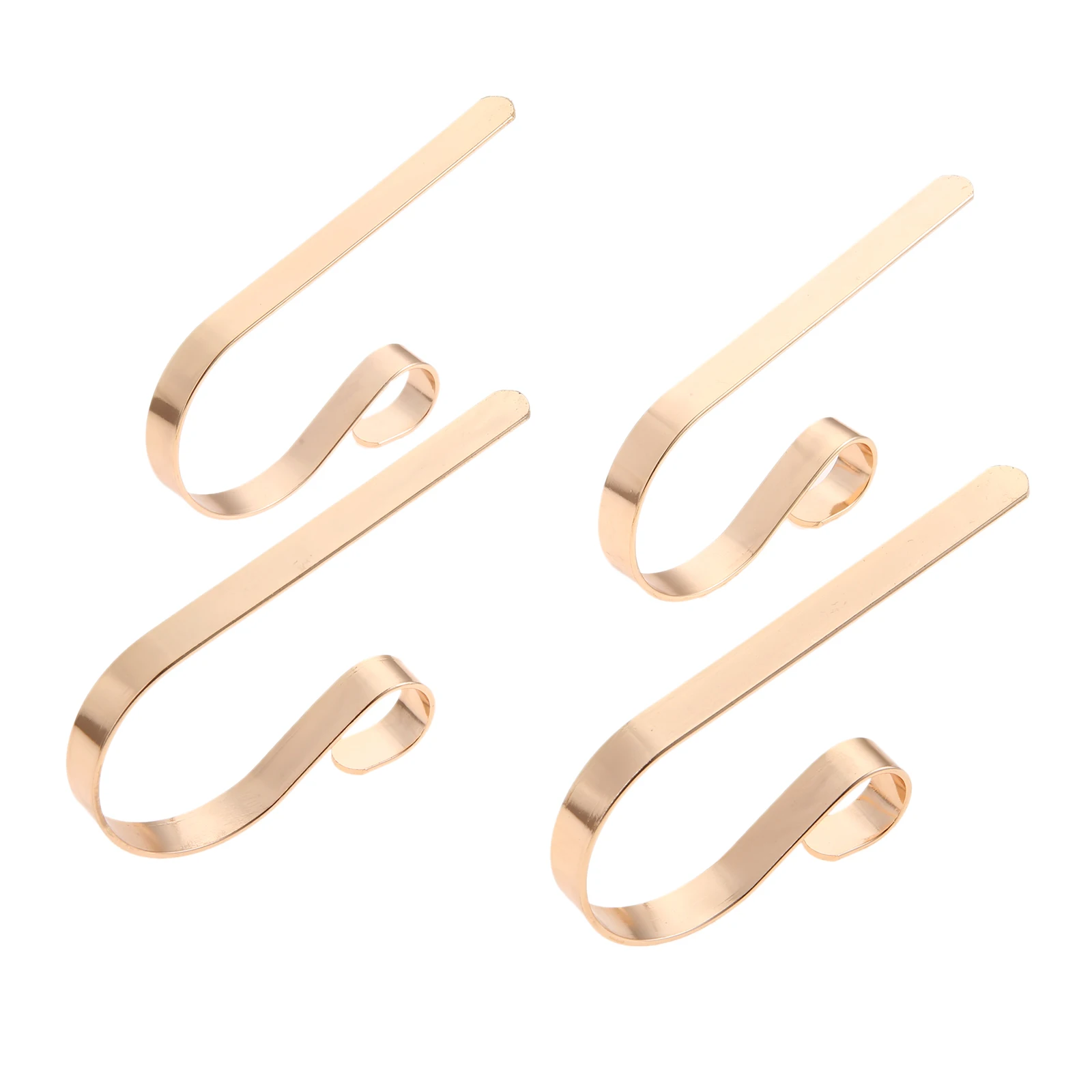 

4/6pcs Metal Bronze/Gold Christmas Stocking Holder Hanging Hooks Buckle Fireplace Mantel Self Adhesive Hanger for Party Ornament