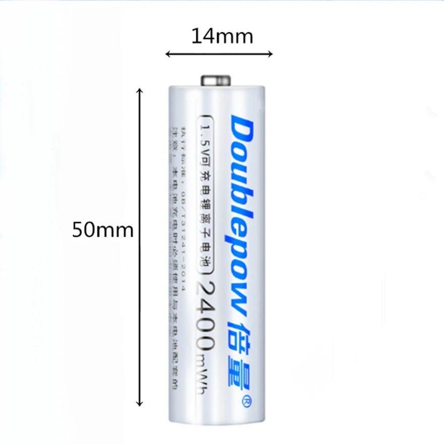 8PCS original 1.5v AA 2400mWh rechargeable battery large capacity rechargeable lithium battery + 4 slot USB smart charger