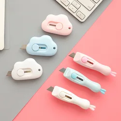Couteau utilitaire lapin nuage mignon créatif, Mini couteau d'art Portable pour étudiant, déballage Express, coupe de papier, papeterie Kawaii 