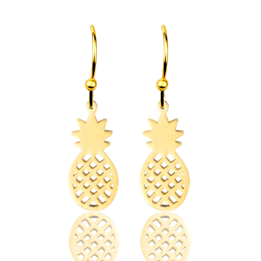 Summer Tiny Pineapple Drop Earrings Rose Gold Jewelry Hawaii Beach Ananas Cute Earrings For Women Gifts Stainless Steel Brincos Dangle Earrings For Girls Dangle Drop Earingsdangle Earrings Aliexpress
