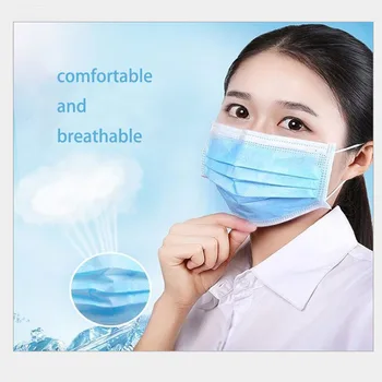 

60 pcs/lot Manufacturer direct sale disposable dust-proof civil 3-layer mask anti haze 3ply mask public place protective mask