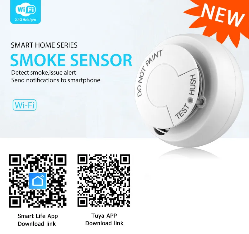 Wi-Fi детектор дыма Zigbee пожарная сигнализация Высокая чувствительность датчик дыма умная домашняя система безопасности детектор Rookmelder De Humo