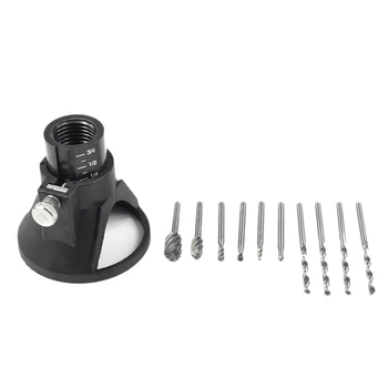 

GTBL 11Pcs Electric Grinder Locator Set Drill Carving Bits Rotary Power Drill Dedicated Locator HSS Wood Milling Burrs Drill Bit