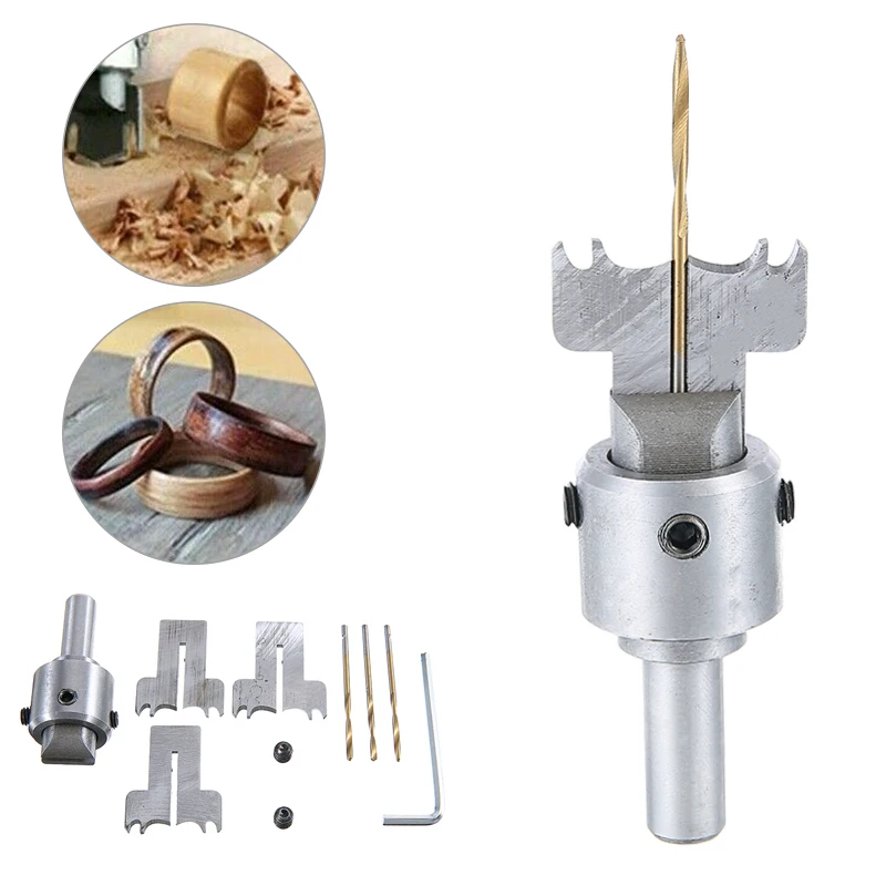 Details about   Multi Cutter Ring Drill Bit Maker Wooden High Speed Steel Milling Wood Tool Set 